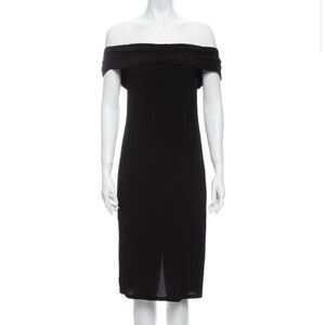 Reformation Black Off-Shoulder Dress